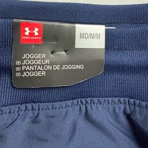 Under Armour Navy Athletic Jogger Pants with White Logo